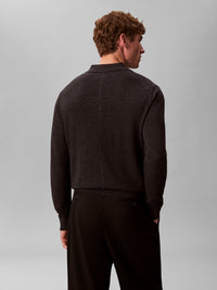 Calvin Klein LS 100% MERINO POLO - Supermen.dk