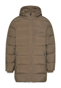 Calvin Klein LS BONDED CHNNLD LONG HOODED PUF - Supermen.dk