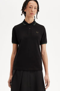 Fred Perry M3600 Black / Court Green / Court Green - Supermen.dk