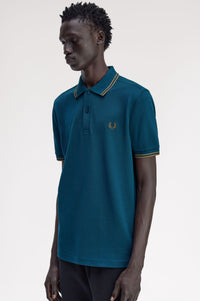 Fred Perry M3600 Dark Petrol / Shaded Stone / Shaded Stone - Supermen.dk