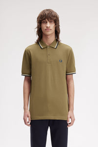 Fred Perry M3600 Shaded Stone / Ecru / Dark Petrol - Supermen.dk