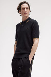 Fred Perry Pique Stitch Knitted Shirt - Supermen.dk