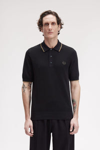 Fred Perry Pique Stitch Knitted Shirt - Supermen.dk
