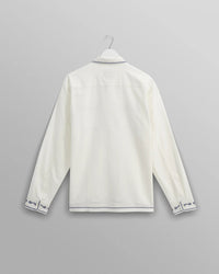 Haven - Ecru And Blue Embroidered Shirt - Supermen.dk