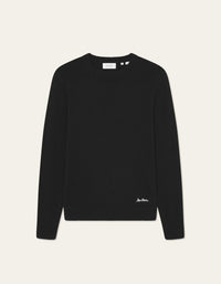 Les Deux Brad Roundneck Knit - sort - Supermen.dk