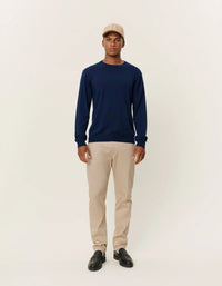 Les Deux Greyson Merino Knit Dark Navy - Supermen.dk