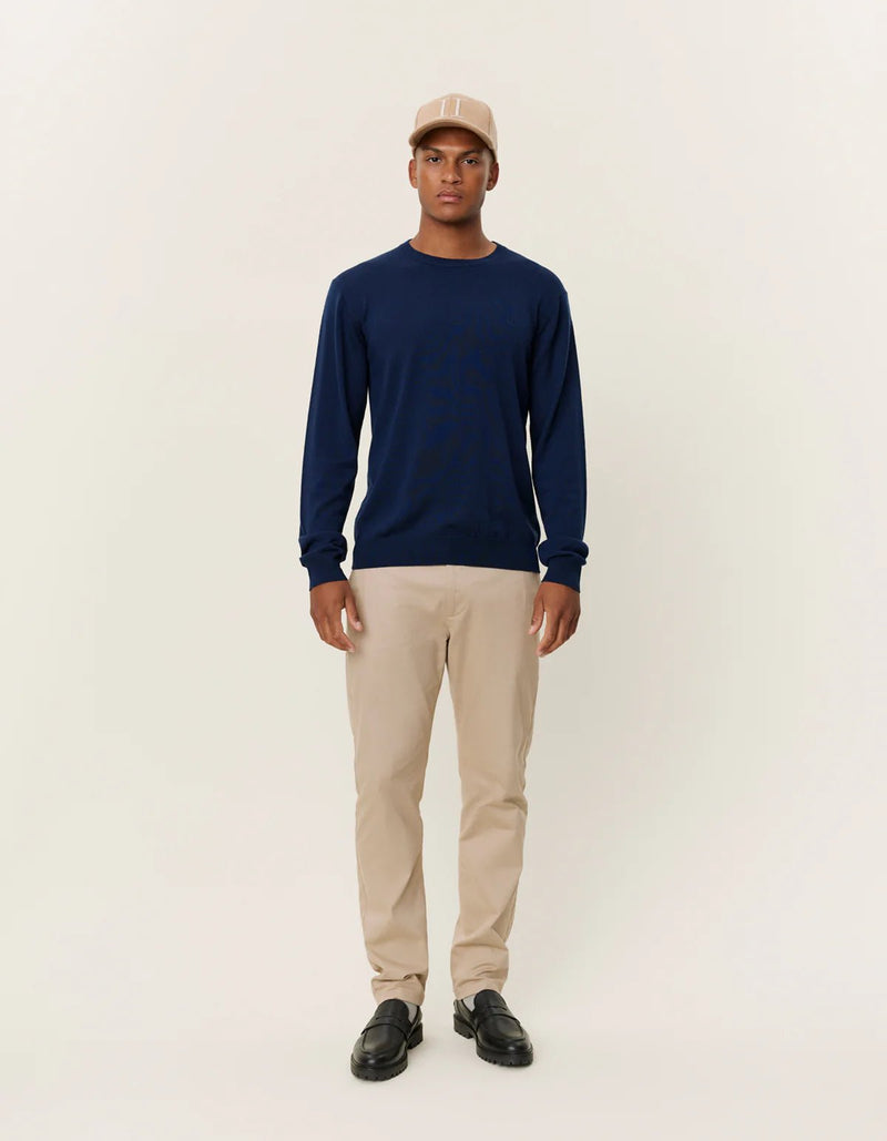 Les Deux Greyson Merino Knit Dark Navy - Supermen.dk
