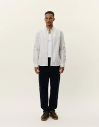 Les Deux Konrad Striped Oxford Shirt - Supermen.dk