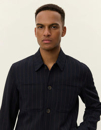 Les Deux Marseille Pinstripe Hybrid Jacket - Supermen.dk