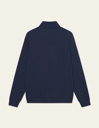 Les Deux Patch Half - Zip Sweatshirt Dark Navy - Supermen.dk