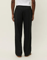Les Deux Randall Pleated Twill Suit Pants Black - Supermen.dk