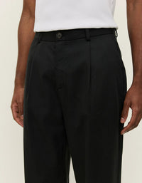 Les Deux Randall Pleated Twill Suit Pants Black - Supermen.dk