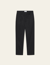 Les Deux Randall Pleated Twill Suit Pants Black - Supermen.dk