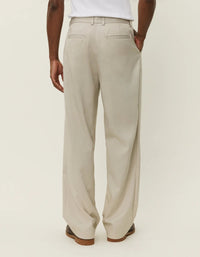 Les Deux Randall Pleated Twill Suit Pants Sand - Supermen.dk