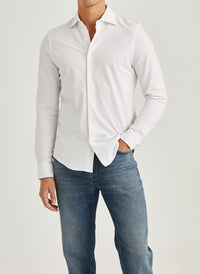 Morris Camden Piqué Shirt / 01 White - Supermen.dk