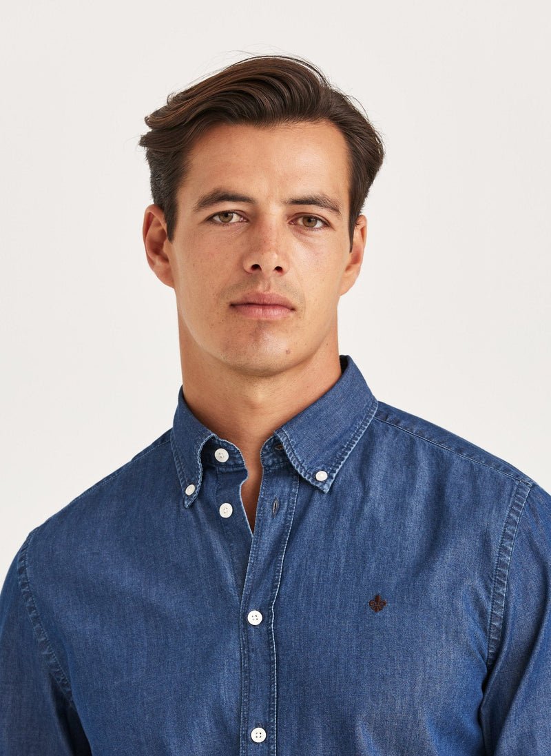 Morris Light Denim Shirt - Slim Fit - Supermen.dk