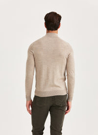 Morris Merino John Zip Khaki - Supermen.dk