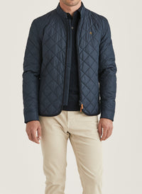 Morris Teddy Quilted Jacket Old Blue - Supermen.dk