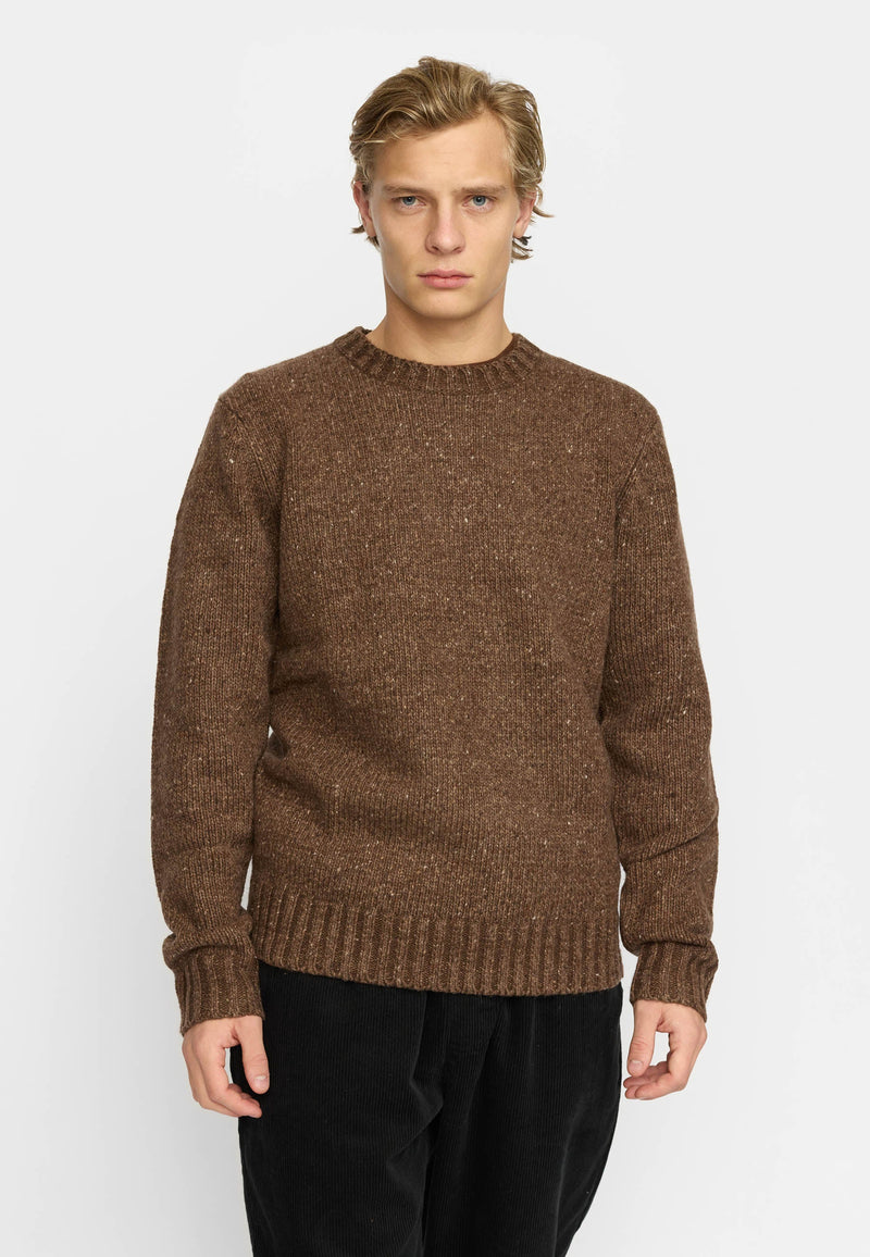 Revolution Knit Sweater 6538 - Brown - Supermen.dk