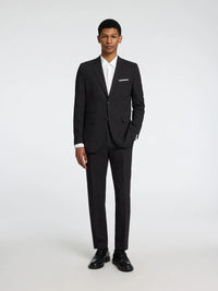 Selected SLHSLIM - OASIS LINEN BLAZER Black - Supermen.dk