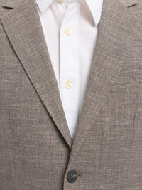 Selected SLHSLIM - OASIS LINEN BLAZER Dark Sand Melange - Supermen.dk