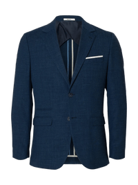 Selected SLHSLIM - OASIS LINEN BLAZER Navy - Supermen.dk