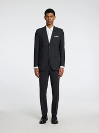 Selected SLHSLIM - OASIS LINEN BUKS Black - Supermen.dk