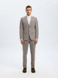 Selected SLHSLIM - OASIS LINEN BUKS Dark Sand Melange - Supermen.dk