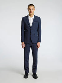 Selected SLHSLIM - OASIS LINEN BUKS Navy - Supermen.dk