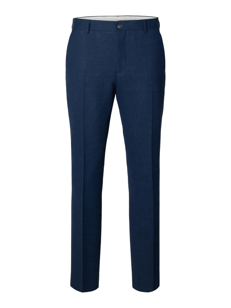 Selected SLHSLIM - OASIS LINEN BUKS Navy - Supermen.dk