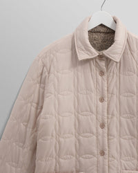 Wax London - Mount - Natural Reversible Boucle Wool Overshirt - Supermen.dk