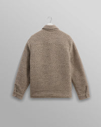Wax London - Mount - Natural Reversible Boucle Wool Overshirt - Supermen.dk