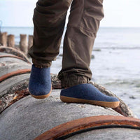 Glerups Tøffel med naturgummisål – Denim - Supermen.dk