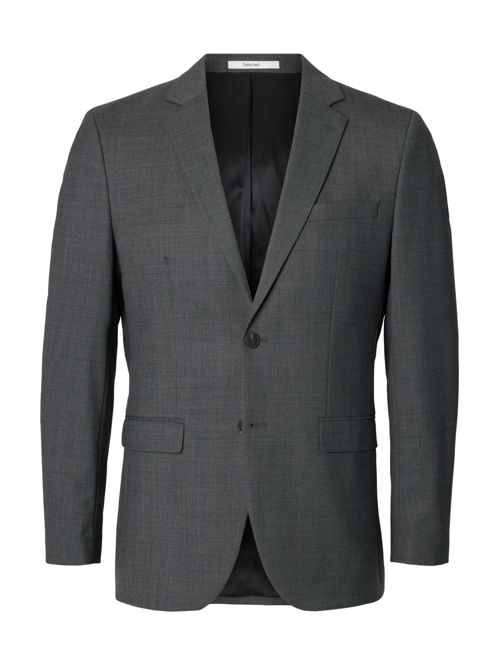 Selected SLIM-WOOL BLEND BLZ FLEX DARK GREY