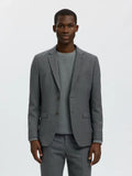 Selected SLIM-WOOL BLEND BLZ FLEX DARK GREY