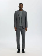 Selected SLIM-WOOL BLEND BLZ FLEX DARK GREY