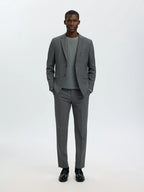 Selected SLIM-WOOL BLEND BLZ FLEX DARK GREY