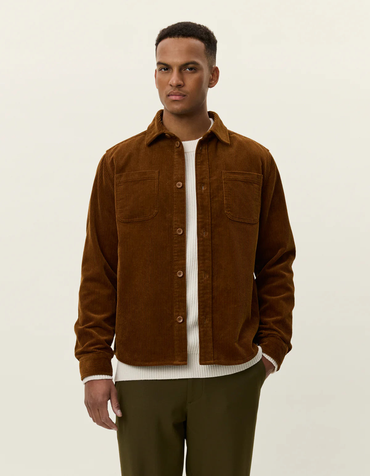 Les Deux Kody Corduroy Overshirt Monk's Robe