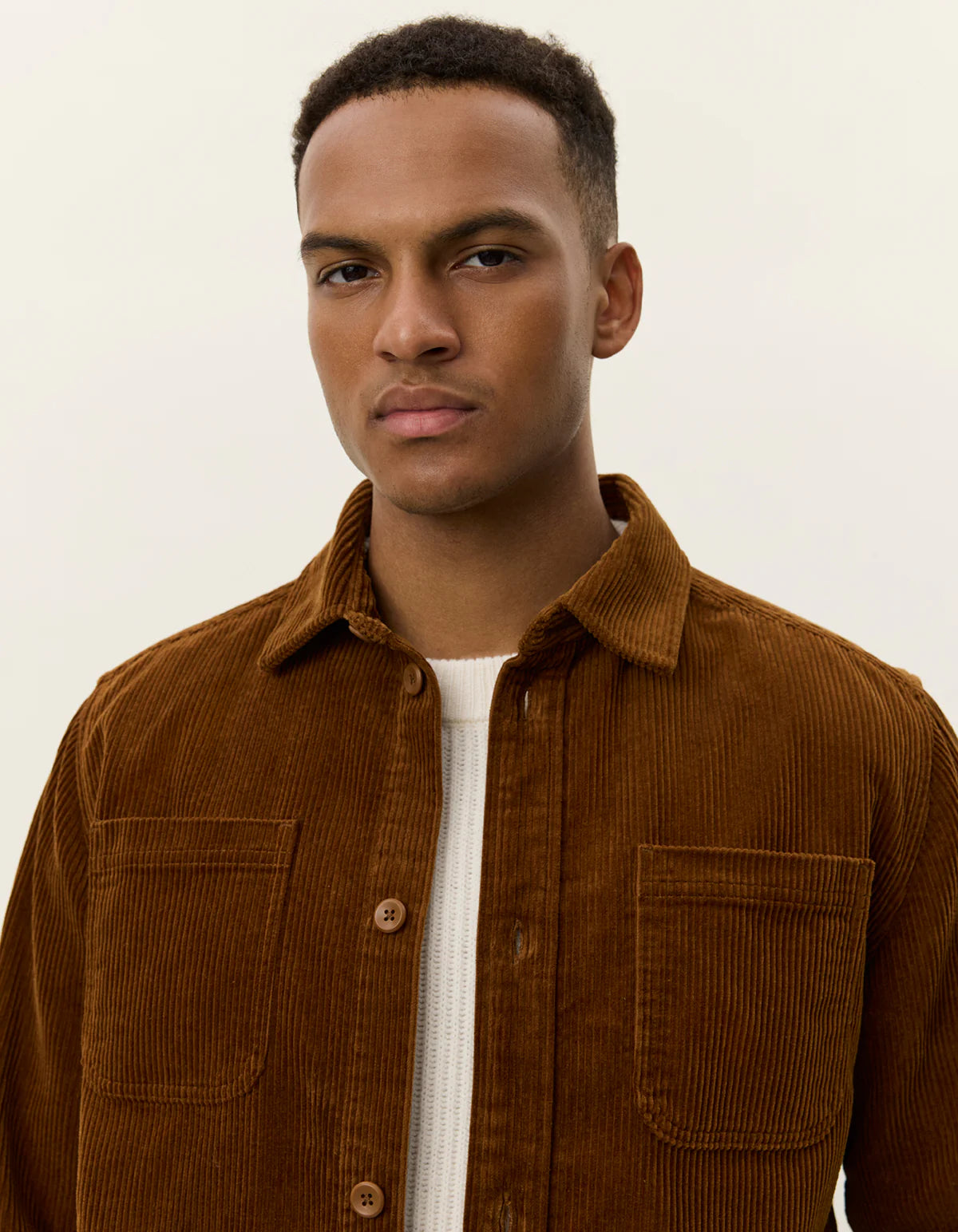 Les Deux Kody Corduroy Overshirt Monk's Robe