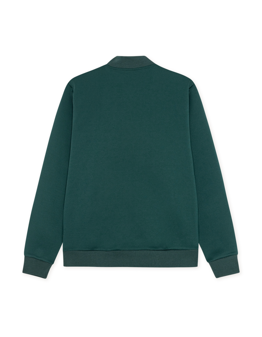 Les Deux Ballier Crew track jacket i Sea Moss grøn set bagfra – produktbillede