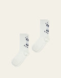Les Deux Logo Flower Socks 2-Pak - White