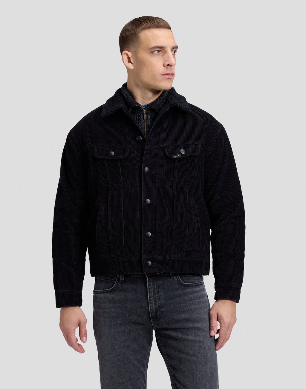 Lee RELAXED SHERPA JACKET - 11656 BLACK