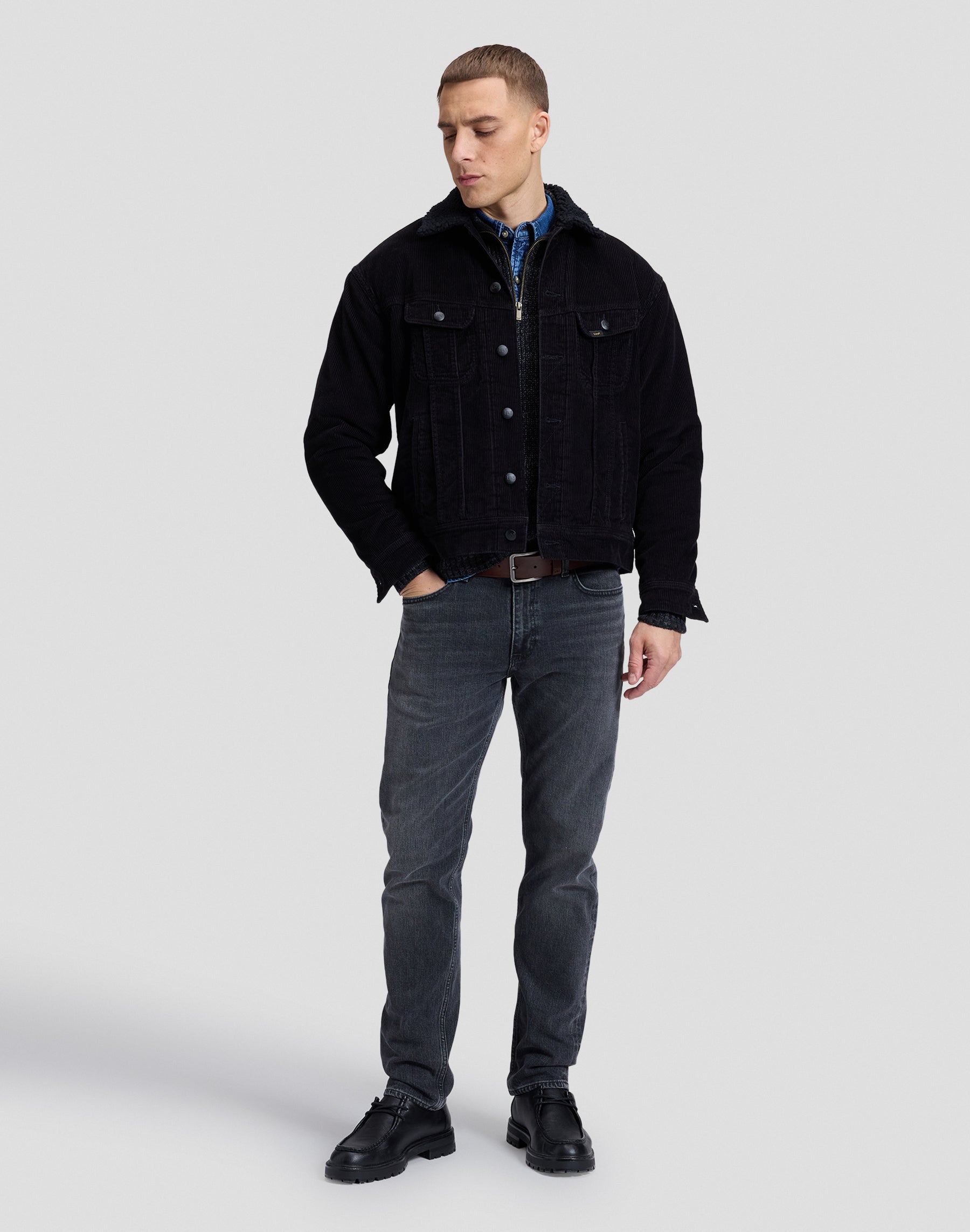 Lee RELAXED SHERPA JACKET - 11656 BLACK