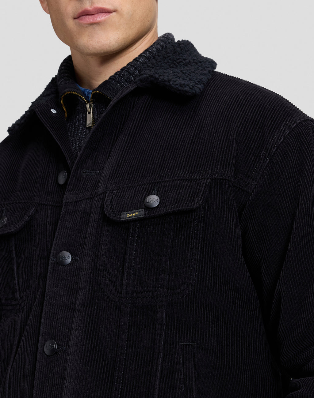 Lee RELAXED SHERPA JACKET - 11656 BLACK