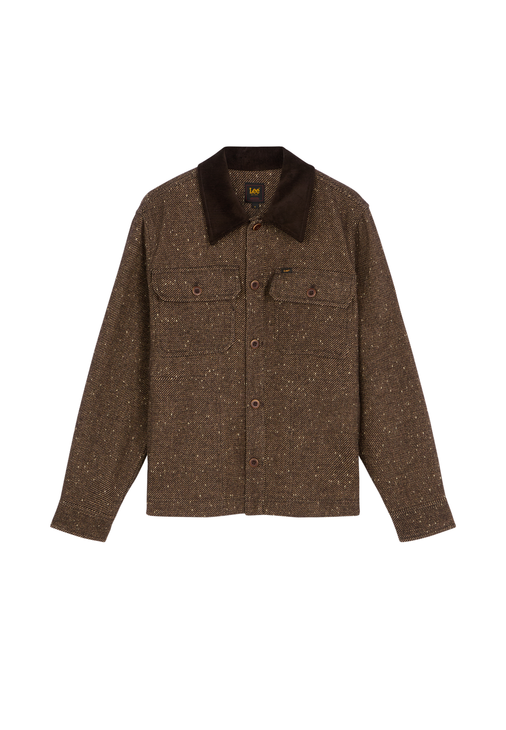 Lee CORD COLLAR MIX OVERSHIRT - 17551 CHOCOLATE TORTE