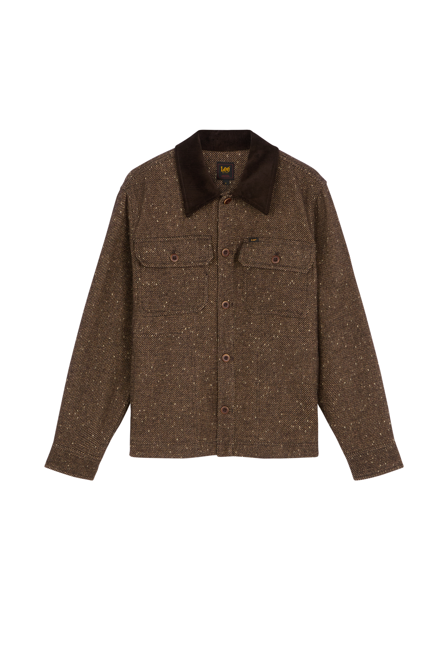 Lee CORD COLLAR MIX OVERSHIRT - 17551 CHOCOLATE TORTE