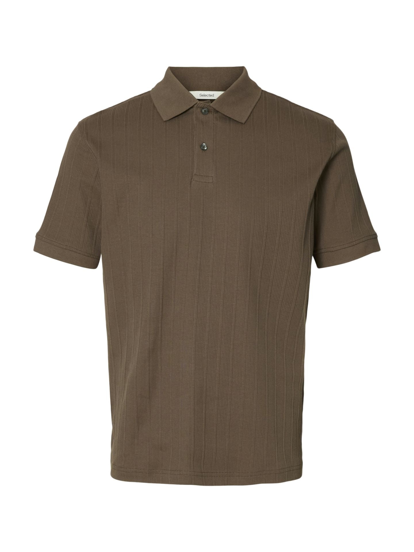 Selected Cole Organic Cotton Polo - Chocolate Chip