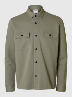 Selected Jackie sweat jakke i Vetiver salviegrøn – produktbillede
