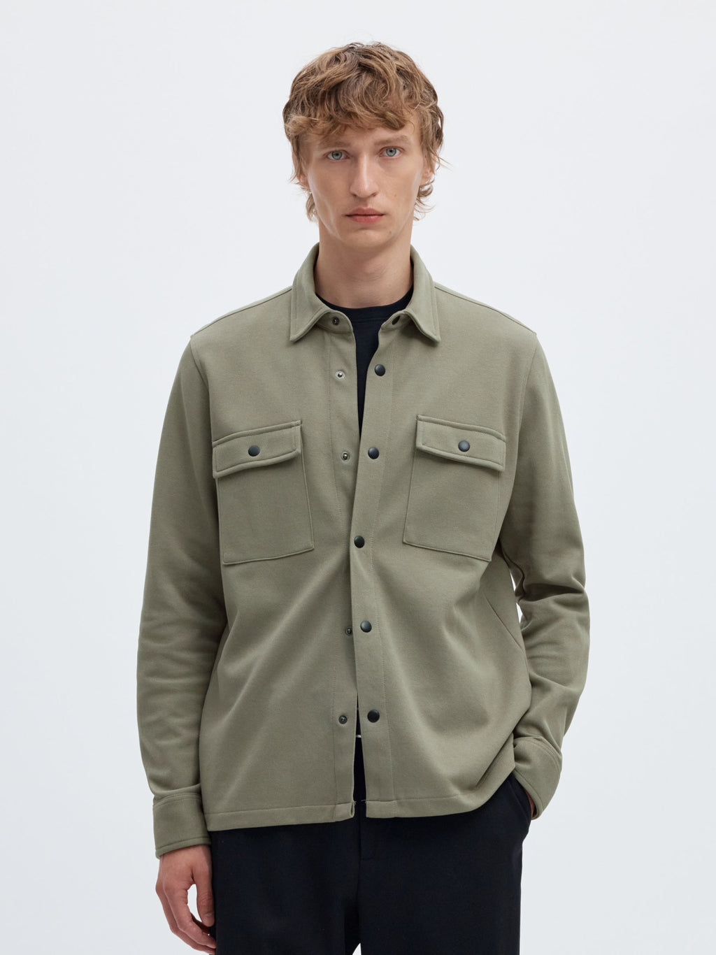 Selected JACKIE SWEAT JACKET - Vetiver