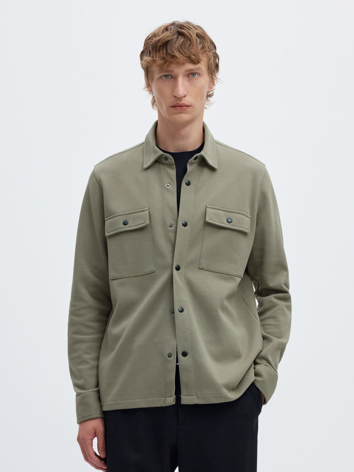 Selected JACKIE SWEAT JACKET - Vetiver